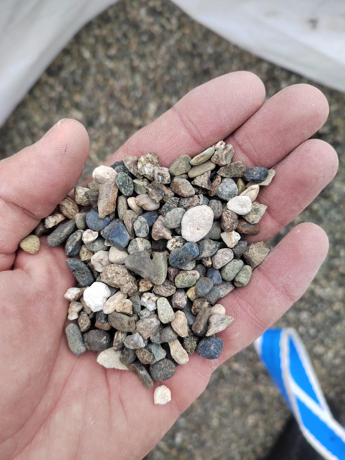  Галька речная окат (серая) фр.5-10 мм купить   в Москве галька речная серая, серый, темно-серый, светло-серый, коричневый речная окатанная галька декоративная ландшатфная 4000 руб/т   фото 