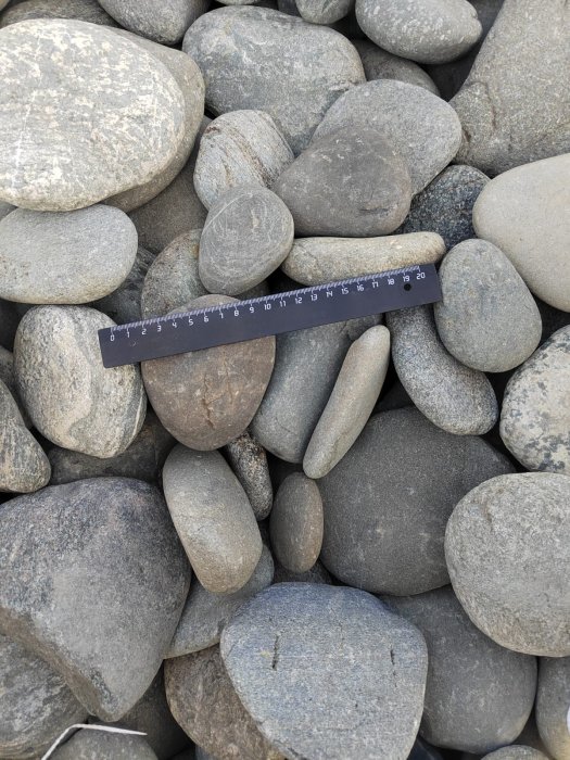  Галька речная плоская (ассорти) фр. 70-150 мм. купить  в Москве  галька галечник серый белый темно-серый синий светло-серый плоская природная галька  6200 руб/т   фото 