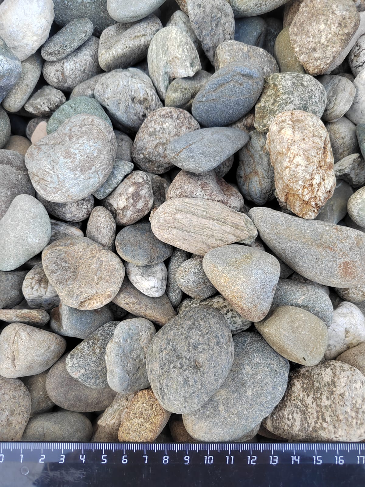  Галька речная окат (серая) фр.40-60 мм купить   в Москве галька речная серый бежевый рыжий коричневый округлый речной камень 4000 руб/т   фото 